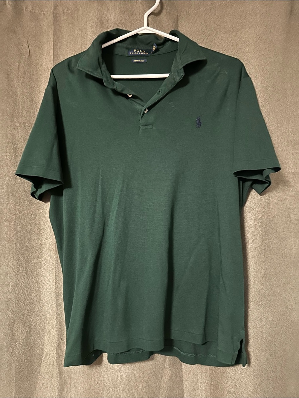 Ralph Lauren Dark Green Men's Polo with Embroidered Pony